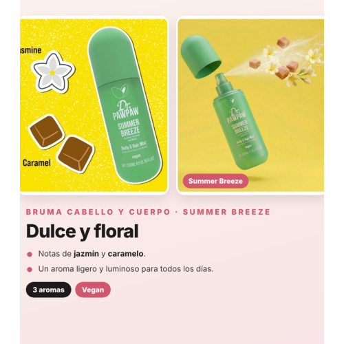Dr. PAWPAW - Pack 3 Parfümierte Sprays für Haar und Körper Tropical Haze, Beach Paradise und Summer Breeze