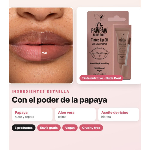 Dr. PAWPAW - Pack Kit Winter Lippen 5 Produkte | Peeling-Duo Scrub & Nourish, Balsam Original Clear, Maske Overnight, Cloud Balm und nährender Lippenstift