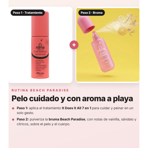 Dr. PAWPAW - Pack Haar-Routine Beach Paradise: 7-in-1 Haarbehandlung It Does It All und Spray für Haar und Körper