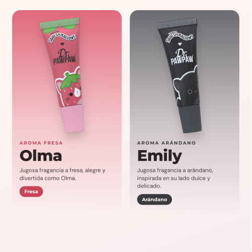 Dr. PAWPAW - Squishmallows Komplettset | 6 feuchtigkeitsspendende Lippenbalsame mit Aromen, inspiriert von adorablen Charakteren und einer Formel, angereichert mit Papaya-Extrakt