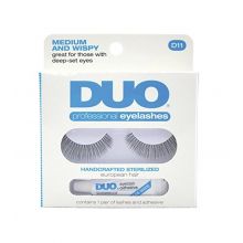 DUO - Packung falsche Wimpern + Wimpernkleber Short and Spiked - D11