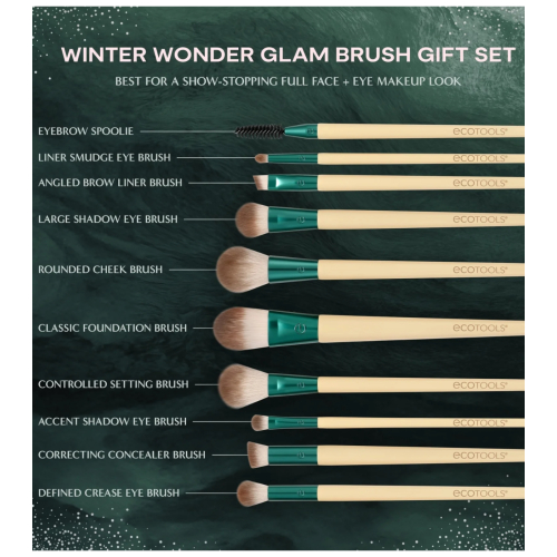 Ecotools - *Holidays* - Set mit 10 Pinseln Winter Wonder Glam