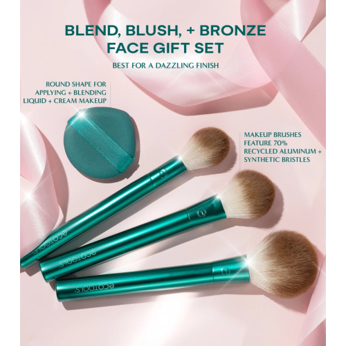 Ecotools - *Holidays* - Pinselset Blend, Blush, + Bronze Face Set