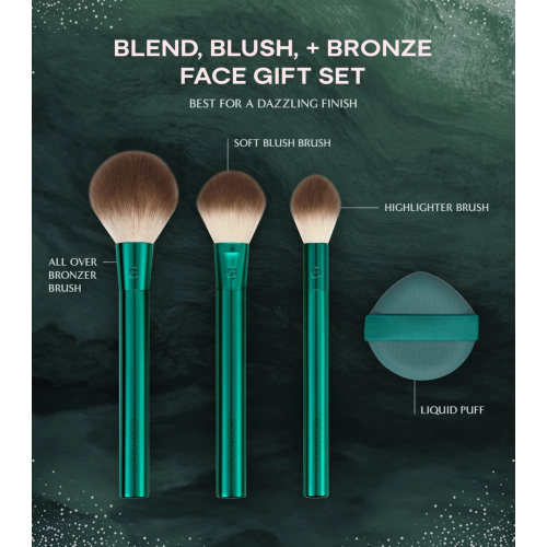 Ecotools - *Holidays* - Pinselset Blend, Blush, + Bronze Face Set