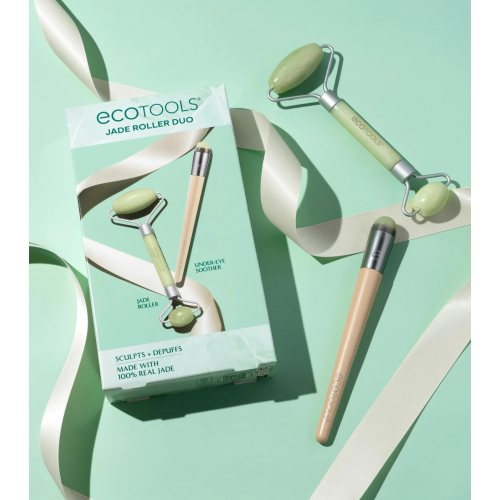 Ecotools - *Holidays* - Gesichtsroller und Augenkonturroller-Set Jade Roller Duo