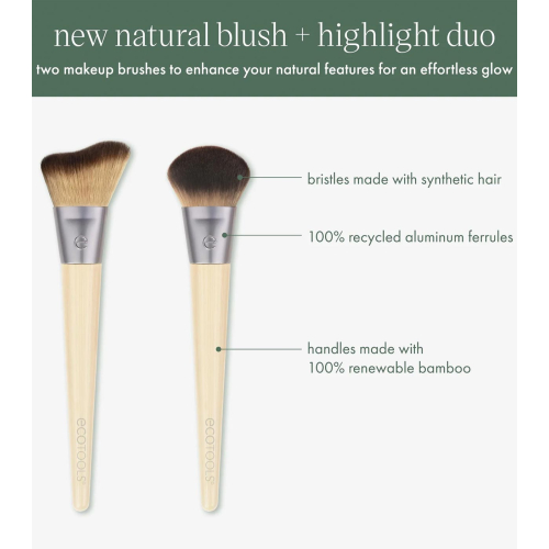Ecotools - *New Natural* – Pinselset Blush & Highlight Duo