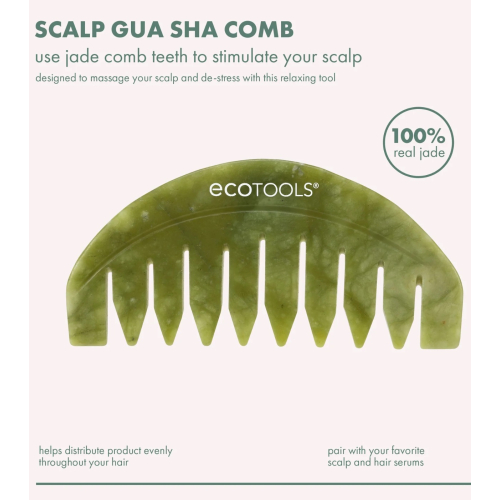 Ecotools – Kamm Gua Sha für die Kopfhaut Jade
