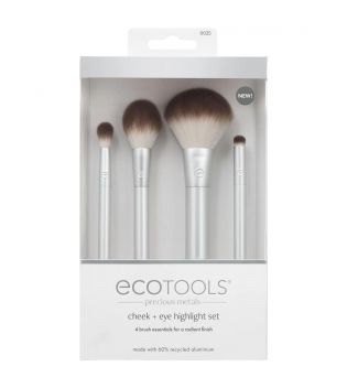 Ecotools - *Precious Metals* – Set mit 4 Pinseln Cheek + Eye Highlight