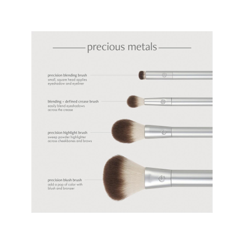 Ecotools - *Precious Metals* – Set mit 4 Pinseln Cheek + Eye Highlight