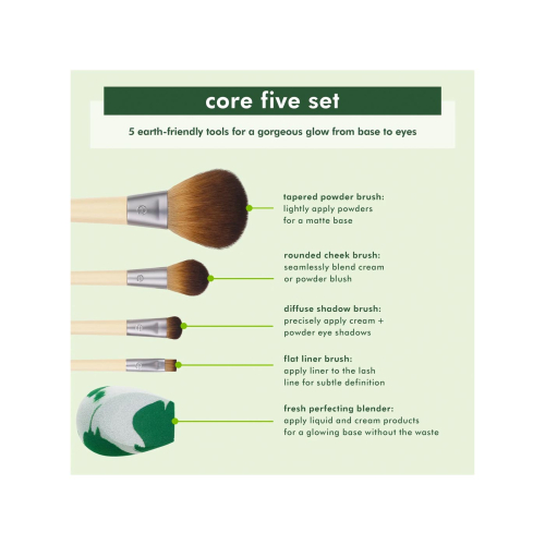Ecotools – Set The Core Five Pinsel + Schwamm