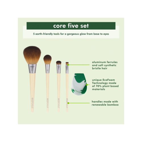 Ecotools – Set The Core Five Pinsel + Schwamm