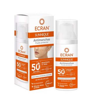 Ecran - *Sunnique* – Anti-Flecken-Gesichts-Sonnenschutzfluid SPF50+
