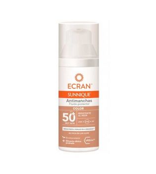 Ecran - *Sunnique* – Anti-Flecken-Gesichts-Sonnenschutzfluid SPF50+ – Farbe