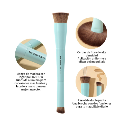 Eigshow - *Duo Series* - Set mit 3 doppelseitigen Make-up-Pinseln - Blue