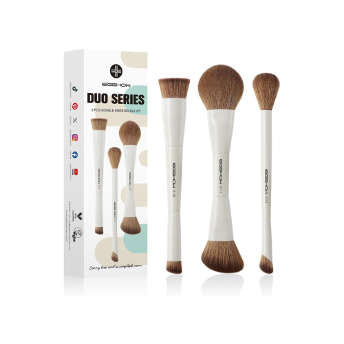 Eigshow - *Duo Series* - Set mit 3 doppelseitigen Make-up-Pinseln - White
