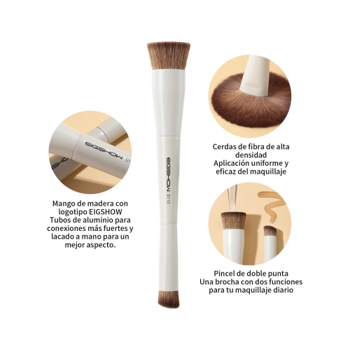 Eigshow - *Duo Series* - Set mit 3 doppelseitigen Make-up-Pinseln - White