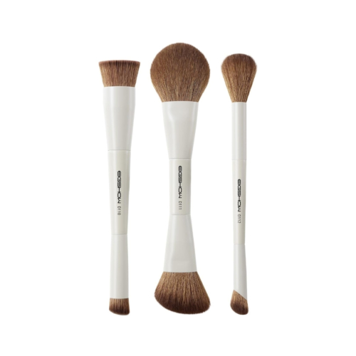 Eigshow - *Duo Series* - Set mit 3 doppelseitigen Make-up-Pinseln - White