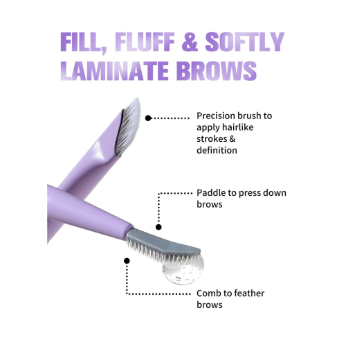 Eigshow - *Purple* - Doppelseitiger Pinsel für Eyeliner und Augenbrauen - D109P