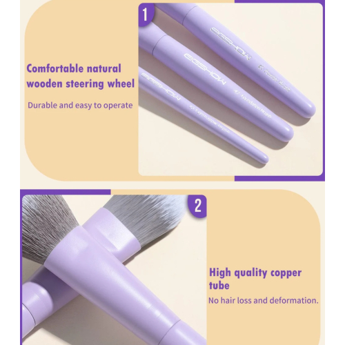Eigshow - *Purple* - 5-teiliges Make-up-Pinselset DayPlus