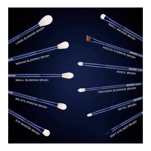 Eigshow - Set 11 Augenpinsel Jade Series - Tourmaline Blue