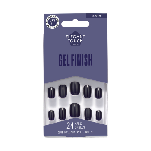 Elegant Touch – Künstliche Nägel Gel Finish – Inky Blue