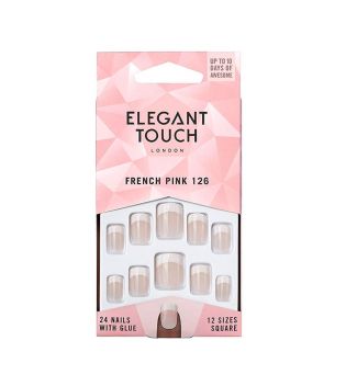 Elegant Touch - Natural French Falsche Nägel - 126: Small Pink