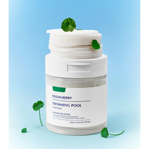 Eqqualberry - *Swimming Pool* - Feuchtigkeitsspendende und beruhigende Toning-Pads - 70 pads