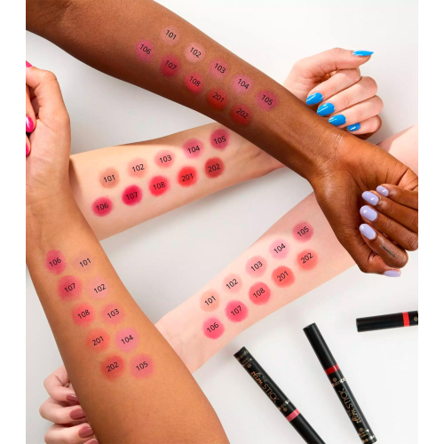 essence – Langanhaltender Lippenstift mit mattem Finish The Slim Stick - 101: Choc-o-holic