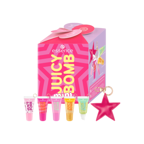 essence - Set mit Lippenglanz Mini Juicy Bomb - Holiday Happiness