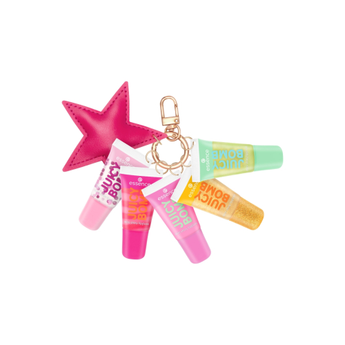 essence - Set mit Lippenglanz Mini Juicy Bomb - Holiday Happiness