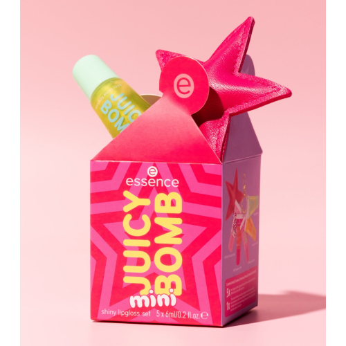 essence - Set mit Lippenglanz Mini Juicy Bomb - Holiday Happiness