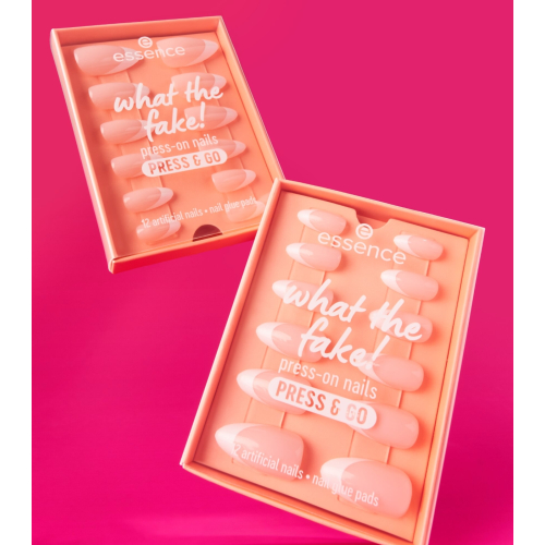 essence - Uñas postizas Press-on What The Fake! Press & Go - 01: French Nails