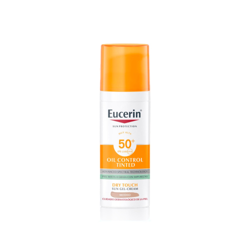 Eucerin – Getönter Gel-Sonnenschutz SPF50 Oil Control – Mittel