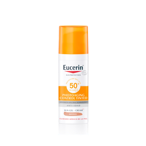 Eucerin – Getönter flüssiger Anti-Aging-Sonnenschutz SPF50+ Photoaging Control – Mittel