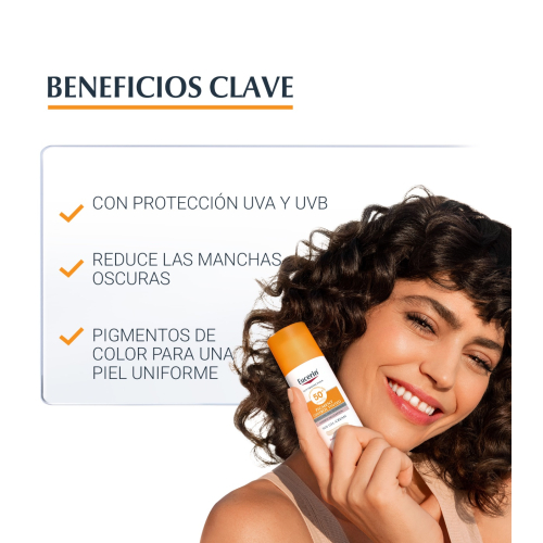 Eucerin – Getönter flüssiger Sonnenschutz SPF50+ Pigment Control – Klar