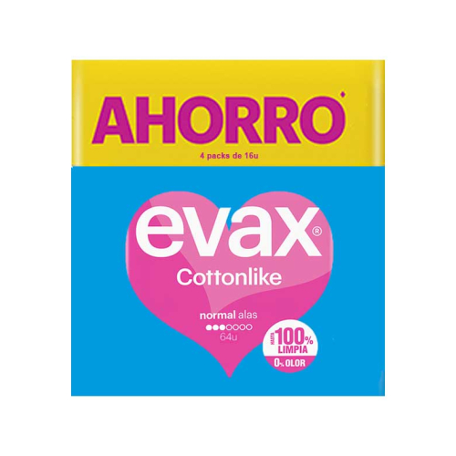 Evax - Normal komprimiert Flügel Cottonlike - 64 Einheiten