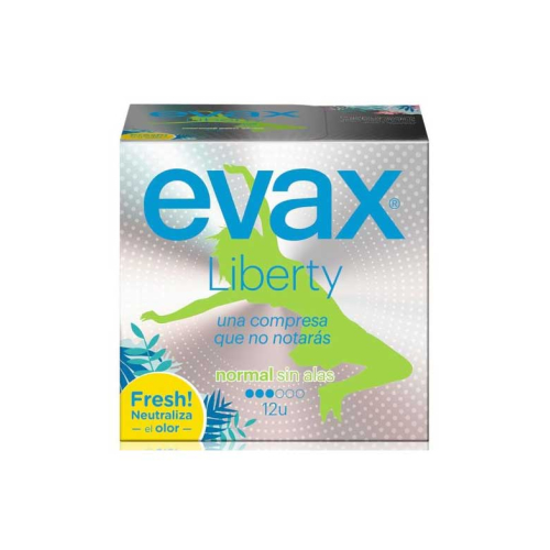 Evax - Normale Pads ohne Flügel Liberty - 12 Einheiten