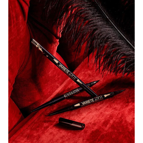 Eveline Cosmetics – Flüssiger Eyeliner und Augenstift Variété 2 en 1