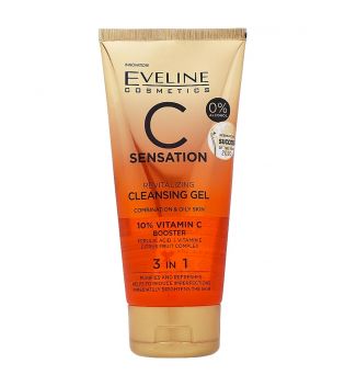 Eveline Cosmetics – Revitalisierendes Gesichtsreinigungsgel C Sensation – Mischhaut und fettige Haut