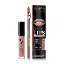 Eveline Cosmetics – Lippenset Oh! My Lips Matt Lip Kit - 08: Lovely Rose
