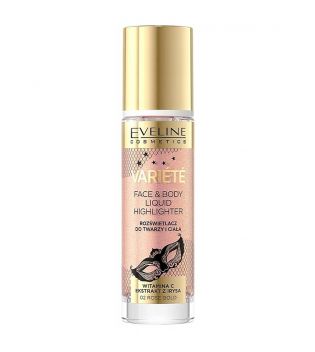 Eveline Cosmetics – Highlighter für Gesicht und Körper Variété - 02: Rose Gold