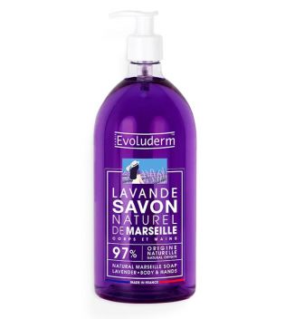 Evoluderm - Natürliche Marseiller Seife - Lavendel 1000ml