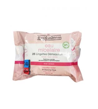 Evoluderm - Make-up-Entferner-Tücher mit Mizellenwasser 25 u. - Empfindliche Haut