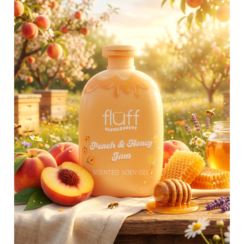 Fluff - *Blend & Scent* - Duschgel - Peach & Honey Jam