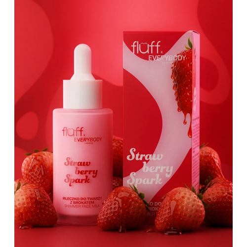 Fluff - *Everybody London x Fluff* - Glitter Face Milk Strawberry Spark