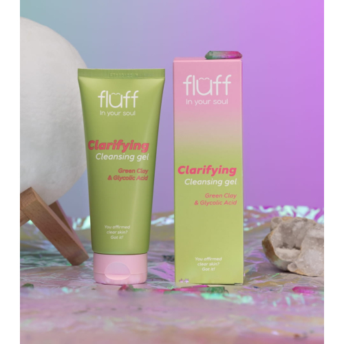 Fluff - *In Your Soul* – Gesichtsreinigungsgel mit grüner Tonerde und Glykolsäure Clarifying Gel