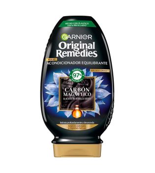 Garnier - Original Remedies Magnetic Carbon and Black Seed Oil Balancing Conditioner 250 ml - Fettige Ansätze, trockene Spitzen