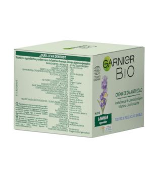 Garnier BIO - Regenerierende Anti-Age Tagescreme ätherisches Öl aus organischem Lavendel und Argan sowie Vitamin E