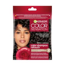 Garnier – Ammoniakfreie semipermanente Haarfarbe Color Shampoo Retouch Color Sensation – 3.0: Dunkelbraun
