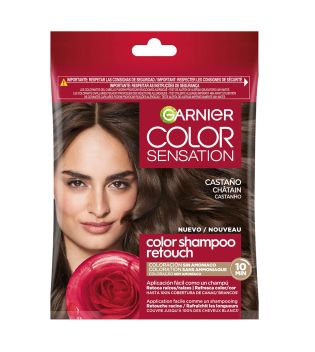 Garnier – Ammoniakfreie semipermanente Haarfarbe Color Shampoo Retouch Color Sensation – 4,0: Braun
